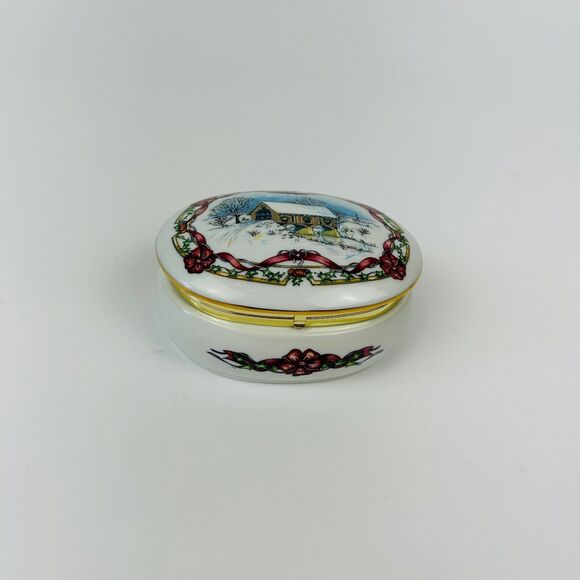 Vtg‎ 90's Christmas Music Box HERITAGE HOUSE Come All Ye Faithful Limited Crank - Picture 3 of 13